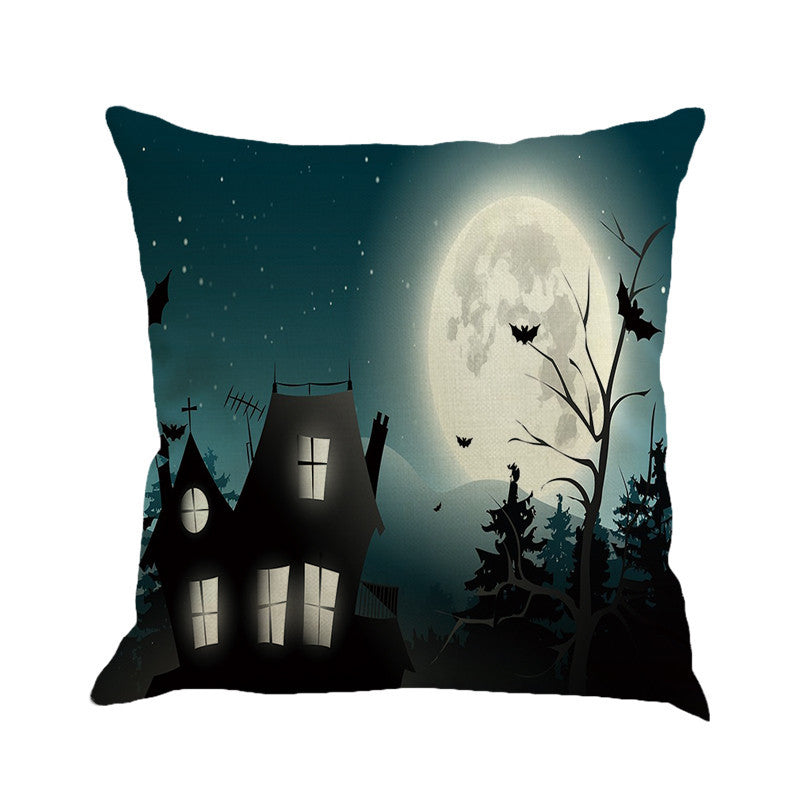 Happy Halloween Pillow Cases Linen Sofa Cushion Cover