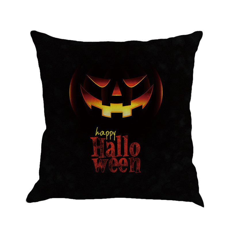 Happy Halloween Pillow Cases Linen Sofa Cushion Cover