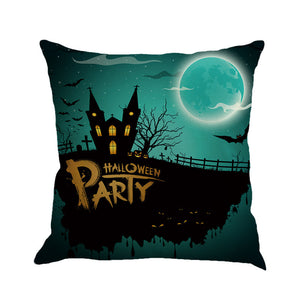 Happy Halloween Pillow Cases Linen Sofa Cushion Cover