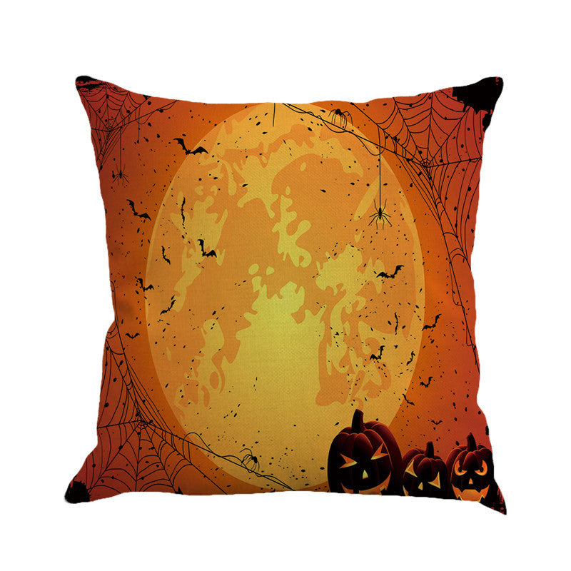 Happy Halloween Pillow Cases Linen Sofa Cushion Cover