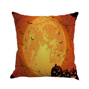 Happy Halloween Pillow Cases Linen Sofa Cushion Cover