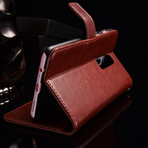 TOMKAS Leather Wallet Case For OnePlus 6
