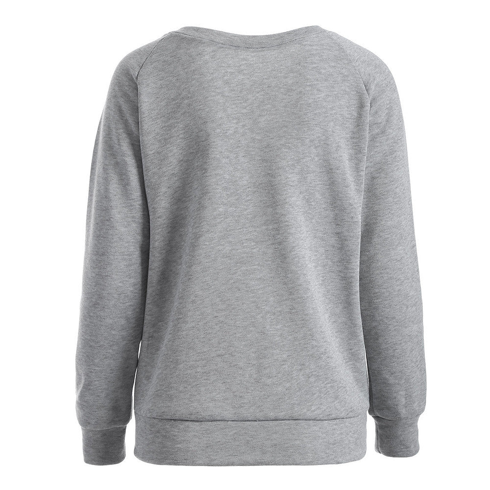 Women Halloween Printed Long Sleeve Casual Pullover